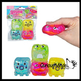 Orb Sugar Swaps Mini Animal Palls 4 Cube Ball Pack - Thick Glue/Gel Stretch Ball - Ultra Squishy and Moldable Slow Rise Relaxing Sensory Fidget Stress Toy