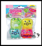 Orb Sugar Swaps Mini Animal Palls 4 Cube Ball Pack - Thick Glue/Gel Stretch Ball - Ultra Squishy and Moldable Slow Rise Relaxing Sensory Fidget Stress Toy