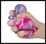 Orb Sugar Swaps Marbled Swirl Sugar Cube Ball - Thick Glue/Gel Stretch Ball - Ultra Squishy and Moldable Slow Rise Relaxing Sensory Fidget Stress Toy