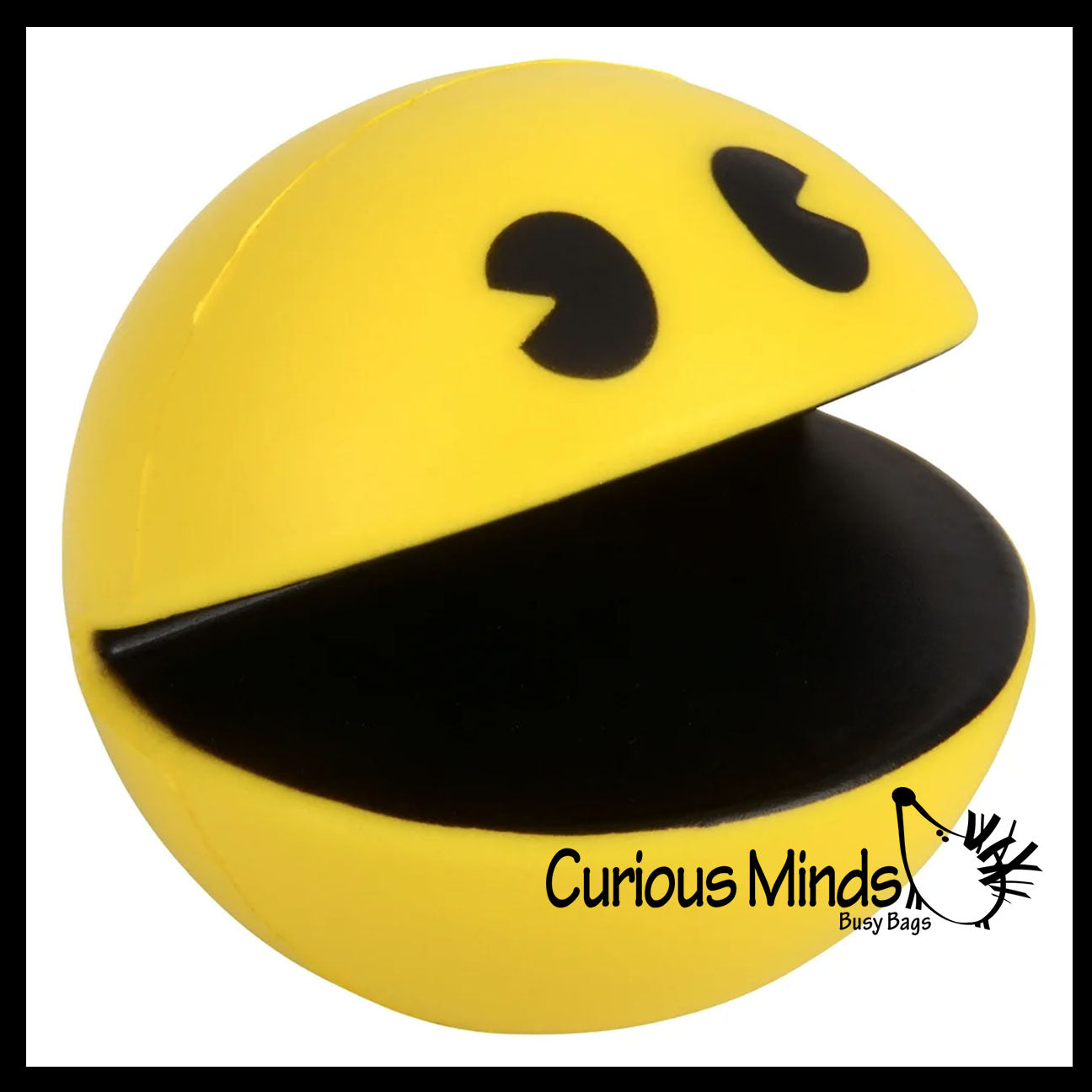 Busy Pac Pac Man Stress Ball - Squeeze to Open and Close Mouth - Munching Fidge ...