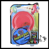Paddle Ball Trick Game - 2 in 1 Skill Toy - Bouncy Rubber String Ball Off Paddles - Fun Indoor Outdoor Toy