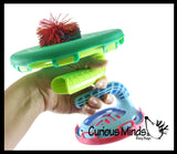 Paddle Ball Trick Game - 2 in 1 Skill Toy - Bouncy Rubber String Ball Off Paddles - Fun Indoor Outdoor Toy