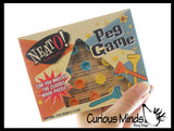 Solitaire Peg Game - Retro Wooden Classic Game - Peg Puzzle Brain Teaser