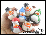 Winter Penguin and Snowman Rubber Duckies - 24 Cute Winter Snow Man Duck Party Favors