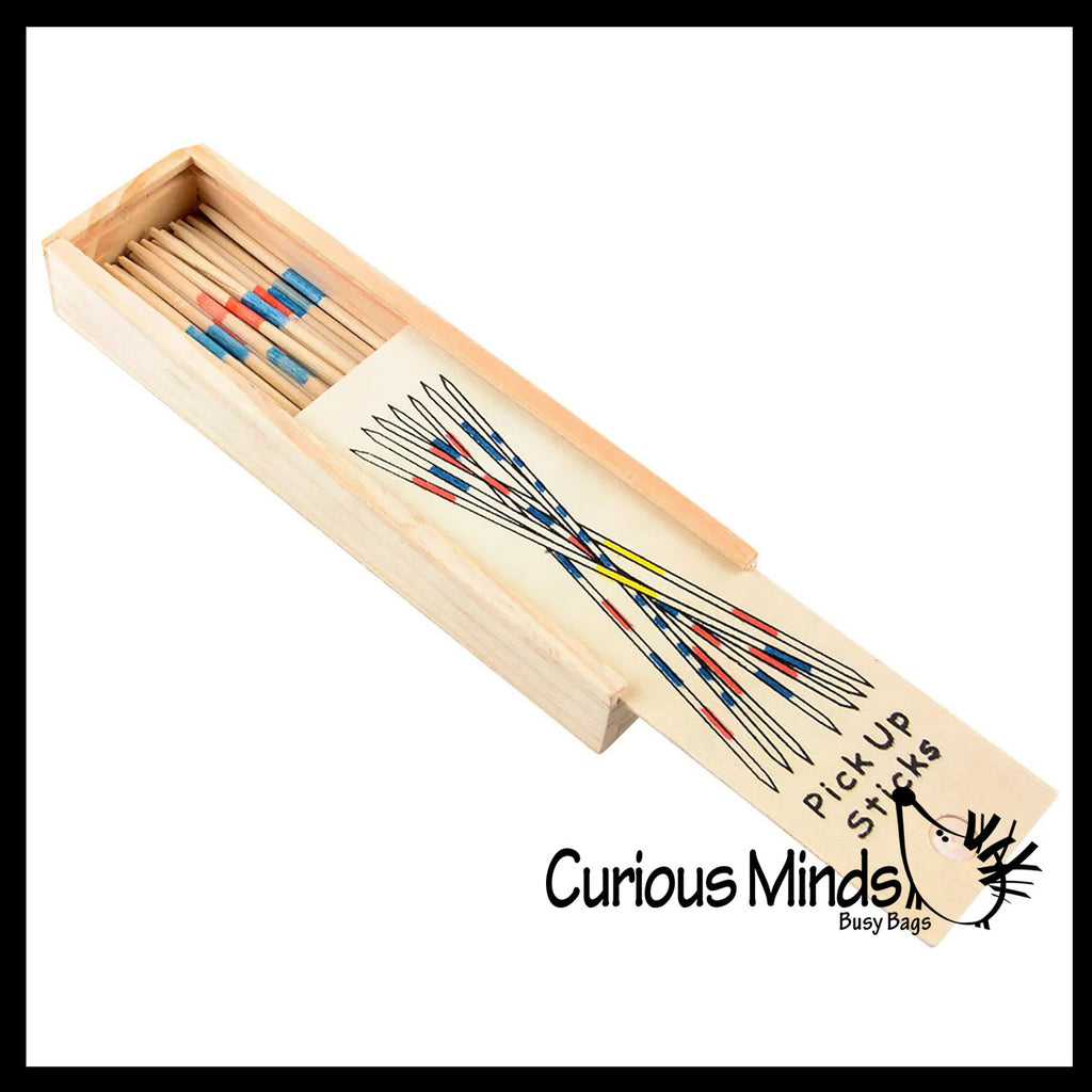 NEW - Pick Up Sticks Game - Wooden Classic Retro Game - Board Game Fun