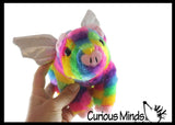 Cute Pig with Fairy Wings and Unicorn Horn Plush Stuffed Animals - Adorable Piggy Soft and Cuddly Mini Animal Plushie Plushy