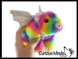 Cute Pig with Fairy Wings and Unicorn Horn Plush Stuffed Animals - Adorable Piggy Soft and Cuddly Mini Animal Plushie Plushy