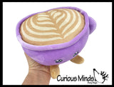Coffee Cup Plush Toy - Cute Latte Mug Stuffed Animals - Adorable Cafe Decor Theme Gift Coffee Art