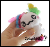 Axolotl Plush White Stuffed Animals with Clip - Adorable Walking Fish Toy - Plush - Soft Squishy Animal Plushie Stuffie - Backpack Clip