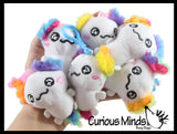 Axolotl Plush White Stuffed Animals with Clip - Adorable Walking Fish Toy - Plush - Soft Squishy Animal Plushie Stuffie - Backpack Clip