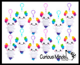 Axolotl Plush White Stuffed Animals with Clip - Adorable Walking Fish Toy - Plush - Soft Squishy Animal Plushie Stuffie - Backpack Clip