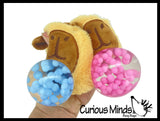 Plush Capybara Bead Filled Squeeze Stress Balls - Sensory, Stress, Fidget Toy Bubble Blow