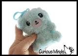 Bear Plush Stuffed Animals with Clip - Adorable Fuzzy Animal Toy - Plush - Soft Squishy Animal Plushie Stuffie - Backpack Clip