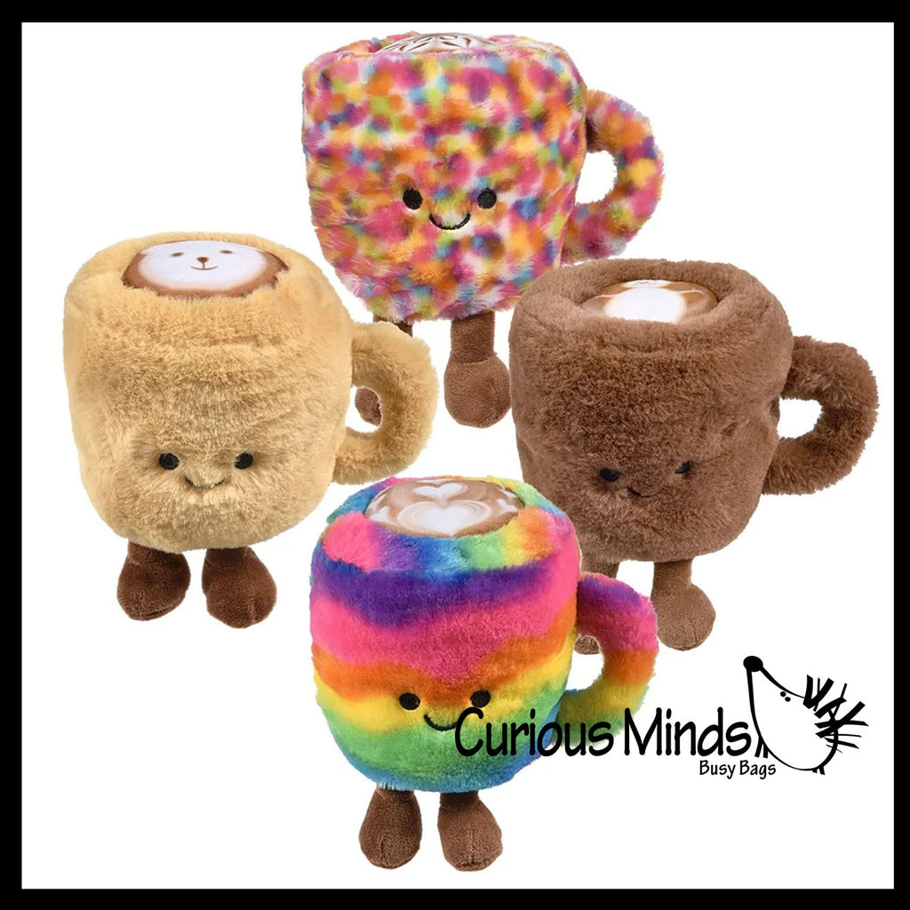 Coffee Cup Plush Toy - Cute Latte Mug Stuffed Animals - Adorable Cafe Decor Theme Gift Coffee Art