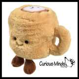 Coffee Cup Plush Toy - Cute Latte Mug Stuffed Animals - Adorable Cafe Decor Theme Gift Coffee Art