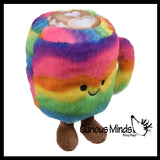 Coffee Cup Plush Toy - Cute Latte Mug Stuffed Animals - Adorable Cafe Decor Theme Gift Coffee Art