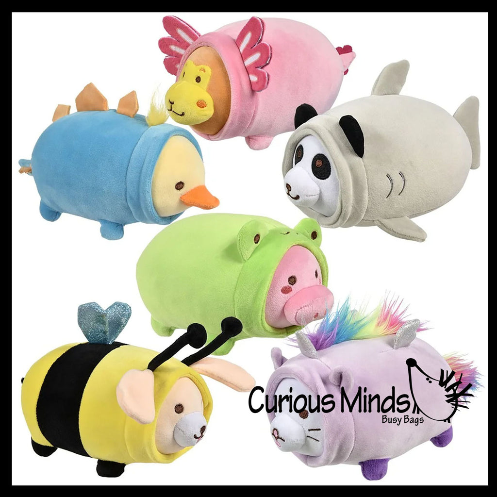 NEW - Plush Animals in Costumes -  Stuffed Animal Toy - Soft Plushie Stuffie - Cute Kawaii Dressed Up