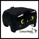Cute Cat 6" Cube Cat Chunky Plush Stuffed Animals - Adorable Soft and Cuddly Mini Animal Plushie Plushy