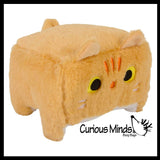 Cute Cat 6" Cube Cat Chunky Plush Stuffed Animals - Adorable Soft and Cuddly Mini Animal Plushie Plushy