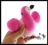 LAST CHANCE - LIMITED STOCK  - SALE - Plush Flamingo Animal Water Bead Filled Squeeze Stress Balls - Sensory, Stress, Fidget Toy PBJ Bubble Blow