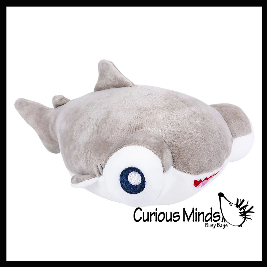 Plush Hammerhead Shark with Googly Eyes Stuffed Animal Toy - Soft Squishy Sea Aquatic Animal