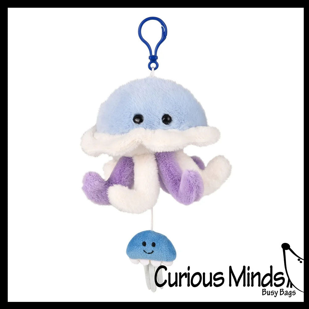 Cute Rumble Vibrating Jellyfish Plush Stuffed Animals- Adorable Clip on Plushy Toy