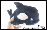 Plush Orca Killer Whale Stuffed Animal Toy - Soft Squishy Sea Aquatic Animal