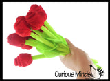 Plush Rose Toy - Plush Wire Flower Rose Novelty Toy Favors Decorative Artificial Bouquet
