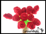 Plush Rose Toy - Plush Wire Flower Rose Novelty Toy Favors Decorative Artificial Bouquet