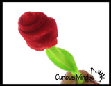 Plush Rose Toy - Plush Wire Flower Rose Novelty Toy Favors Decorative Artificial Bouquet
