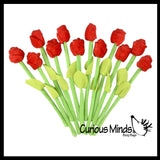 Plush Rose Toy - Plush Wire Flower Rose Novelty Toy Favors Decorative Artificial Bouquet