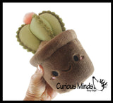 Plush Plant - Potted Succulent Cactus - Cute Artificial Home Decor - Cute Stuffed Animal