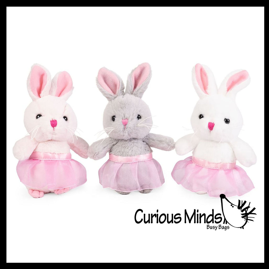 NEW - Cute Bunny in Tutu Plush Stuffed Animals - Adorable Rabbit Soft and Cuddly Mini Animal Plushie Plushy Easter Toy