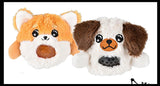 Plush Dog Animal Water Bead Filled Squeeze Stress Balls - Sensory, Stress, Fidget Toy PBJ Bubble Blow Doggy Puppy