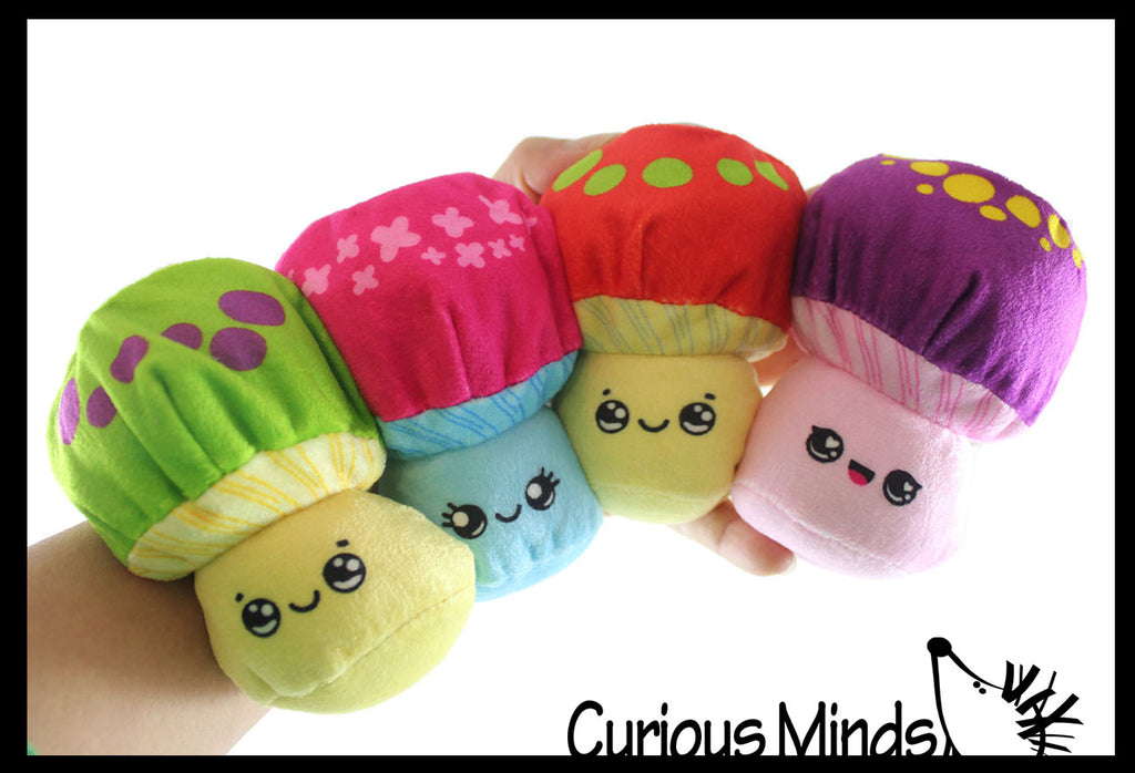 Plush Mushroom Water Bead Filled Squeeze Stress Balls - Sensory, Stress, Fidget Toy  Bubble Blow Fungus Shroom