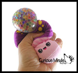 Plush Mushroom Water Bead Filled Squeeze Stress Balls - Sensory, Stress, Fidget Toy  Bubble Blow Fungus Shroom