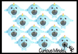 Plush Narwhal Animal Water Bead Filled Squeeze Stress Balls - Sensory, Stress, Fidget Toy PBJ Bubble Blow