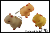 Pooping Capybara Novelty Keychain - Squeeze to Make it Poop - Funny Gag Gift Clip On Rodent Toy Prize Favor