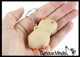 Pooping Capybara Novelty Keychain - Squeeze to Make it Poop - Funny Gag Gift Clip On Rodent Toy Prize Favor