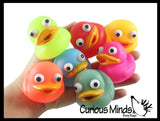 NEW - Eye Popping Rubber Duck - Cute Squeeze Toy - Fun Funny Gag Fidget - Unique OT Hand Strength, Fine Motor Ducky