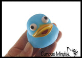 NEW - Eye Popping Rubber Duck - Cute Squeeze Toy - Fun Funny Gag Fidget - Unique OT Hand Strength, Fine Motor Ducky
