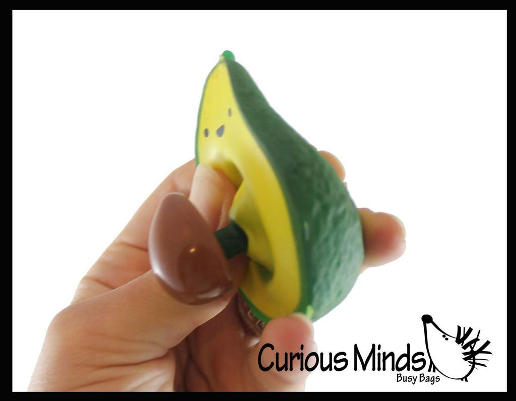 LAST CHANCE - LIMITED STOCK - Pop Out Avocado Pit Stress Ball, Slow Rise Squishy - Push Poke Bubble Wrap Fidget Toy - Sensory Stress Toy Avacado