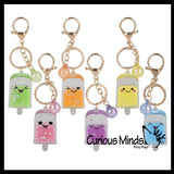 Popsicle Clip with Glitter Liquid Inside - Moving Water - Sensory, Stress, Fidget Toy Bag Decoration