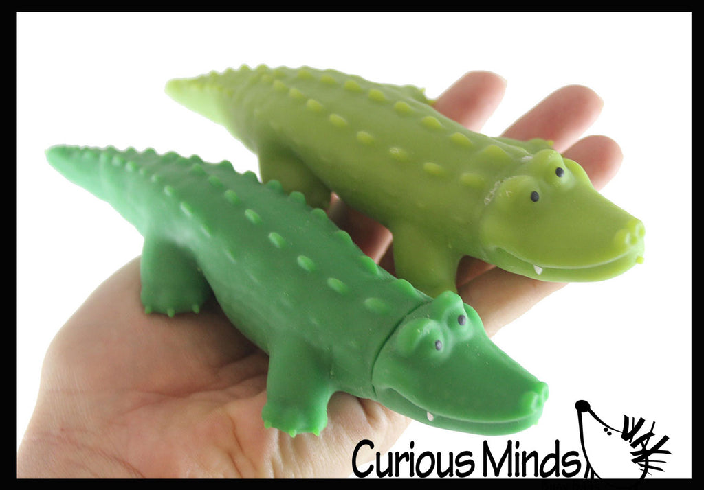Alligator Puffer Ball - Air Filled Sensory Therapy Fidget Stress Balls - OT Autism SPD Gator Crocodile