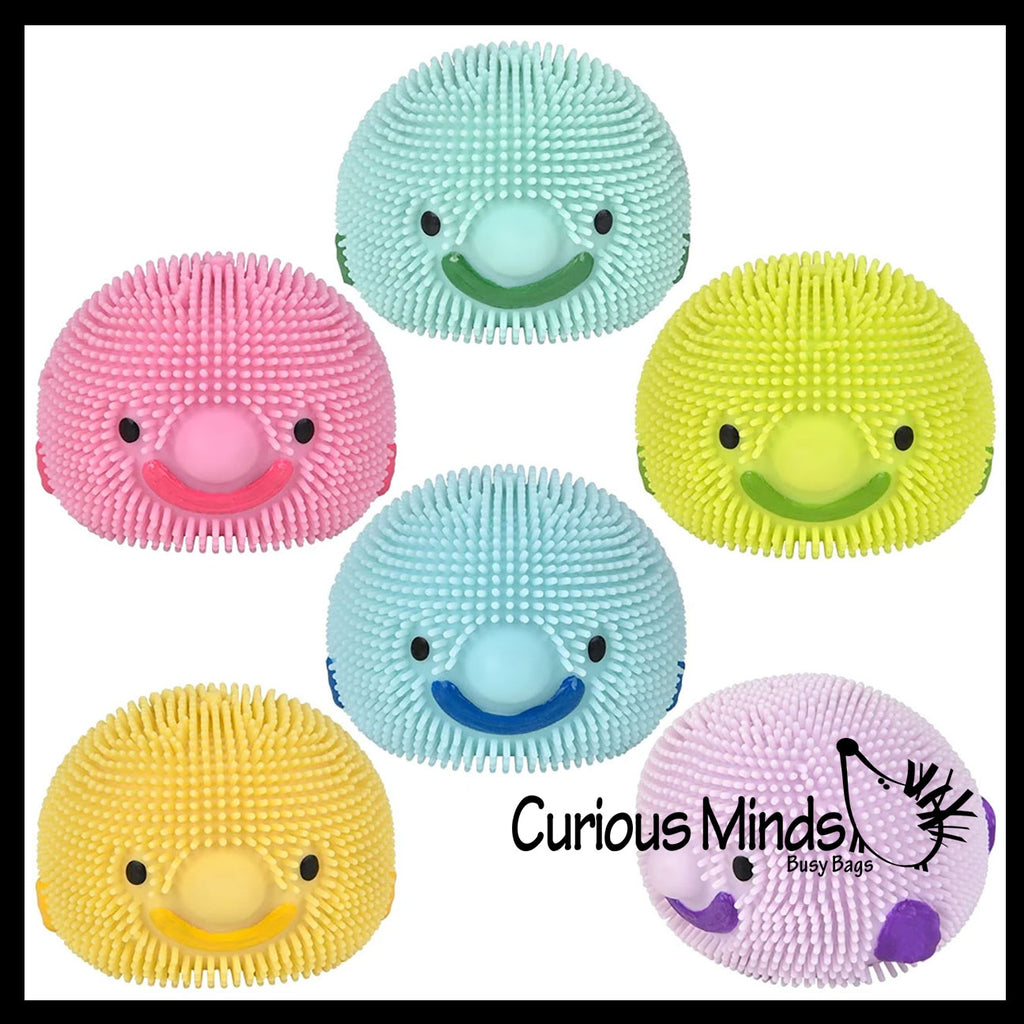 Blob Fish 4" Puffer Ball - Cute Small Novelty Toy - Party Favors - Air Filled Sensory Fidget Toys Ugly Fish