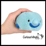 Blob Fish 4" Puffer Ball - Cute Small Novelty Toy - Party Favors - Air Filled Sensory Fidget Toys Ugly Fish