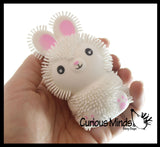 Set of 2 - Puffer Chick and Bunny Rabbit - Small Air Filled Novelty Toy - Party Favors - Easter Gift