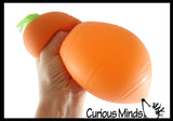 NEW - Puffer Carrot Ball - Indoor Soft Hairy Air-Filled Sensory Ball Vegi Easter Gift