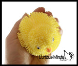 NEW - Puffer Chicks - Cute Small Novelty Toy - Party Favors - Easter Gift Chickens