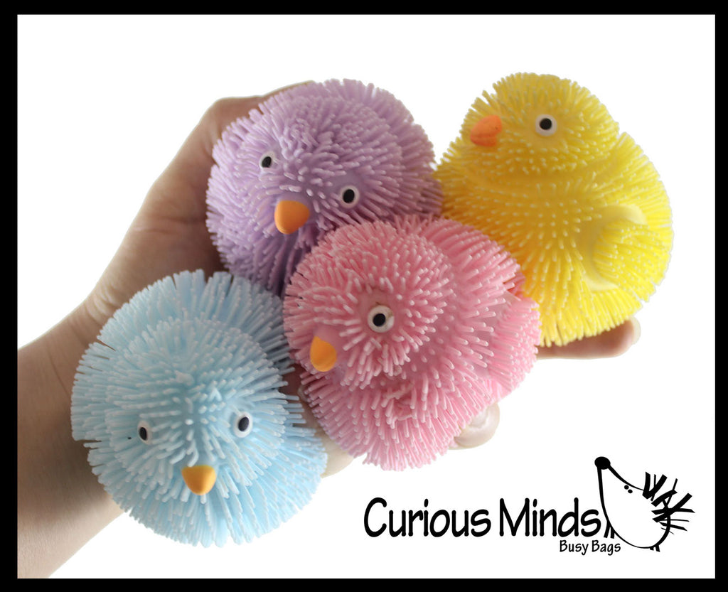 NEW - Puffer Chicks - Cute Small Novelty Toy - Party Favors - Easter Gift Chickens